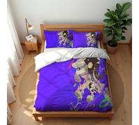 Ste-X Ensemble De Literie en Coton Ultra-Doux 210 Fils Spray Graffiti Housse De Couette Respirante Et Anti-acariens (200x200cm,SP 05)