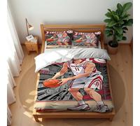 Ste-X Ensemble De Literie Yao Ming Basketball Collection Ultra Doux pour Hôtel avec Taies d'oreiller Idéal pour La Maison Et Les Dortoirs Léger (140x200cm,Yao 01)