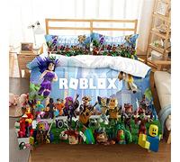Ste-X Ensembles De Housse De Couette Roblox 200 Fils Au Pouce Carré 100% Coton égyptien Qualité Hôtelière Ultra Doux Antiallergique Luxe (140 x 200 cm,Roblox 03)