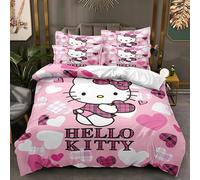 Ste-X Housse De Couette 200 X 200 Cm « Elegant » - Ensemble De Literie pour Chat avec Fermeture Éclair - Housse De Couette en Microfibre avec 2 Taies d'oreiller 65 X 65 Cm (200x200cm,KC 01)