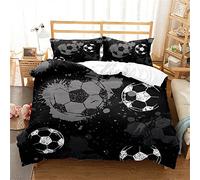 Ste-X Housse De Couette « Elegant » - Ensemble De Literie « Punk Graffiti Wall Campus Football » avec Fermeture Éclair - Microfibre, Comprenant 2 Taies d'oreiller 65 X 65 Cm (140x200cm,FB 04)