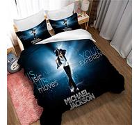 Ste-X Housse De Couette Michael Jackson Et 2 Taies d'oreiller Assorties, Coton (200 x 200 cm,Style 02)