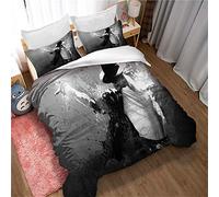 Ste-X Housse De Couette Michael Jackson Et 2 Taies d'oreiller, Literie Housse De Couette pour Enfants, Anti-acariens, avec Fermeture à Glissière pour Un Remplacement Facile (220 x 240 cm,Style 05)