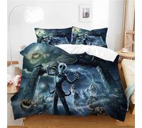 Ste-X L'Étrange Noël De Monsieur Jack - L'ensemble De Housse De Couette Comprend 2 Taies d'oreiller (200 x 200 cm,Noël 04)