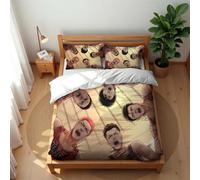 Ste-X Parure De Lit 3 Pièces Slam Dunk Anti-acariens Et Respirante Qualité Hôtelière avec 2 Taies d'oreiller (Garniture Non Incluse) (200x200cm,Dunk 04)
