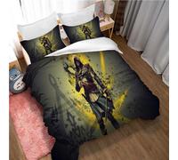 Ste-X Parure De Lit Assassin's Creed Rouge Bleu Comprend 2 Taies d'oreiller (200 x 200 cm,Assassin's Creed 06)