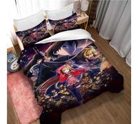 Ste-X Parure De Lit avec Housse De Couette Sword Art Online, 3 Pièces, Housse De Couette, Ensemble De Chambre à Coucher en Microfibre Douce avec 2 Taies d'oreiller (220 x 240 cm,SAO 04)