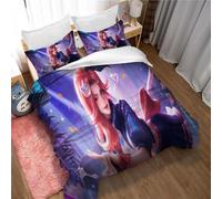 Ste-X Parure De Lit King of Glory 3 Pièces Housse De Couette Douce Et Réversible pour Lit Simple Double avec Taie d'oreiller 80 X 80 Cm (200x200cm,KOG 06)