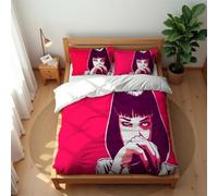 Ste-X Parure De Lit Minimaliste Moderne Inspirée De Pulp Fiction en Coton Riche 210 Fils/cm² avec Taies d'oreiller 50 X 75 Cm (200x200cm,Motif 03)