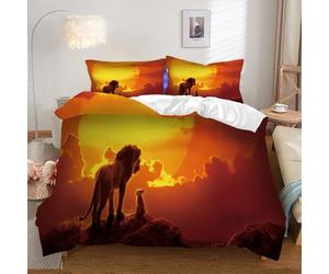 Ste-X Parure De Lit Roi Lion, Ensemble De Housse De Couette, pour Garçons Et Filles, Lit Junior/lit De Bébé, Réversible, Jolie Housse De Couette Colorée (220 x 240 cm,Lion 07)