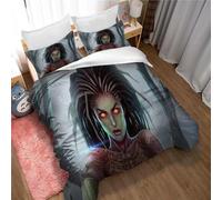 Ste-X Parure De Lit Starcraft 100% Pur Coton avec Fermeture Dissimulée, 3 Pièces, Accessoires De Maison Doux, Literie avec 1 Housse Et 2 Taies d'oreiller (Starcraft 01,220 x 240 cm)
