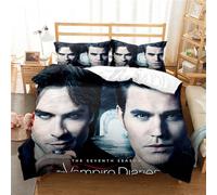 Ste-X Parure De Lit Vampire Diaries, Ensemble De Housse De Couette, pour Garçons Et Filles, Junior/lit De Lit, Réversible, Jolie Housse De Couette Colorée (220 x 240 cm,TVD 02)