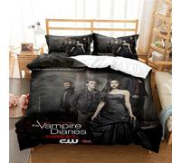 Ste-X Parure De Lit Vampire Diaries, Ensemble De Housse De Couette, pour Garçons Et Filles, Junior/lit De Lit, Réversible, Jolie Housse De Couette Colorée (220 x 240 cm,TVD 01)