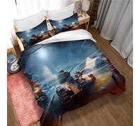 Ste-X Parure De Lit War Thunder - Premium 1600 Ultra-Soft T - Housse De Couette Légère Et Rafraîchissante - Parure De Lit avec 2 Taies d'oreiller (220 x 240 cm,War Thunder 06)