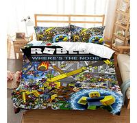 Ste-X Roblox Parure De Lit avec Taies d'oreiller Assorties 120 Fils Au Pouce Carré Housse De Protection De Couette Garantie Collection De Literie De Qualité (200 x 200 cm,Roblox 06)