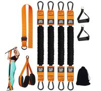 Steadilty Pull Up Band, Briskrhythm Pull Up Bands, Heavy-Duty Resistance Band for Solo Training, with Feet/Knee Rest and 2-4 Assistance Bands, Height Adjustable (300Lbs,There's a Handle)