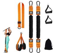 Steadilty Pull Up Band, Briskrhythm Pull Up Bands, Heavy-Duty Resistance Band for Solo Training, with Feet/Knee Rest and 2-4 Assistance Bands, Height Adjustable (115Lbs,There's a Handle)