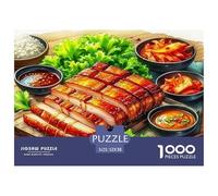 Steak Jigsaw Puzzle 1000 Pièces Adapter Les Adultes Ou Les Familles Ensemble Jeu De Puzzle Cadeaux pour Adultes 100% Carton Recy coration De Maison 52x38cm/1000pcs