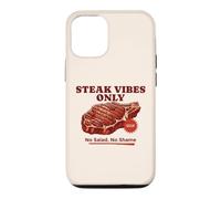 Steak Vibes Only No Salad Carnivore BBQ Funny pour Hommes et Femmes Coque pour iPhone 12/12 Pro