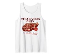 Steak Vibes Only No Salad Carnivore BBQ Funny pour Hommes et Femmes Débardeur