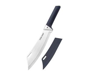 Steakchamp Couteau de cuisine BBQ Pro, lame de 22 cm : Couteau à viande, très tranchant, en acier à lame de haute qualité, aiguisé à la main, avec manche antidérapant