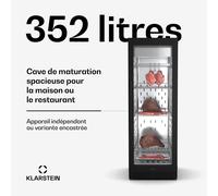 Steakhouse cave de maturation | 352 L | antibactérien | LED | commande tactile | Contrôle de l'humidité C