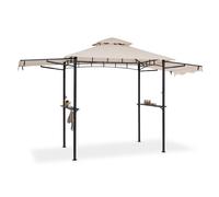 Steakhouse Wings Pavillon 244x260x152cm 160 g/m² polyester acier beige