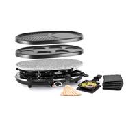 Steaklette 3in1 1500W Appareil à Raclette 8 Personnes Noir