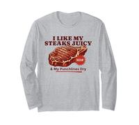 Steaks Juicy Punchlines Dry Funny BBQ Grilling Dad Blague Manche Longue