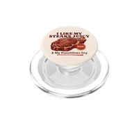 Steaks Juicy Punchlines Dry Funny BBQ Grilling Dad Blague PopSockets PopGrip pour MagSafe