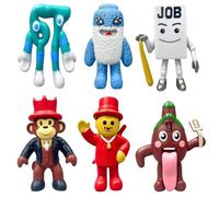Steal a Brainrot Figures, Lot de 6 Figurines Italiennes Brainrot, 3D Brainrot Animal Figurine, Figurines de Collection Cadeau Créatif pour Collection Décoration Enfants Et Fans