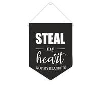 Steal My Heart Not My Blanket Bannière murale inspirante à suspendre au mur - Œuvre d'art pour décoration d'intérieur - Pour salon, chambre à coucher, bureau, vacances - 25,4 x 30,5 cm