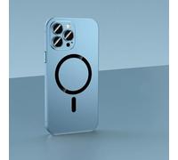 StealGuard - Full Body for iPhone, StealGuard Phone Case, Double-Sided Glass Snap Lock Phone Case, Magnetic Metal Snap-on Cases for iPhone 13/14/15/16 Pro Max (Blue,for iPhone15ProMax)