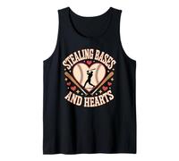 Stealing Bases and Hearts Jeux de Mots de Baseball - Débardeur