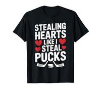Stealing Hearts Like I Steal Pucks Hockey Valentine T-Shirt