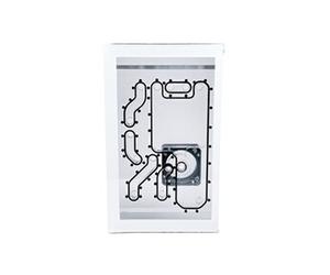 Stealkey Customs Lian Li O11D Mini Front MK2 D5 Distroplate - Acryl - blanc