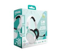 STEALTH C6-100 Casque de jeu BURST Edition - Blanc sarcelle, compatible avec les consoles de la génération actuelle, avec micro flexible, prise jack 3,5 mm, câble de 1,5 m, léger, confortable et