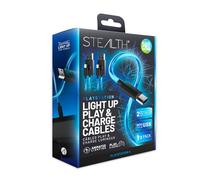 STEALTH Câbles 2M LED Light Up Twin Play & Charge, Compatible avec PS4 et autres appareils
