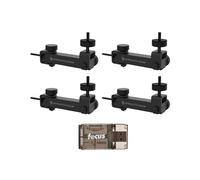 Stealth Cam Lot de 4 supports écologiques avec pivot vertical horizontal en tube d'acier robuste (noir, lot de 4) avec lecteur de cartes (5 pièces)
