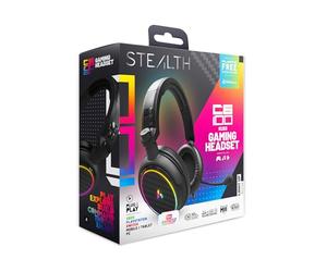 STEALTH Casque de Jeu Supra-auriculaire C6-100 LED PS4/PS5, Xbox, Nintendo Switch, PC avec Micro Flexible, Jack de 3,5 mm, câble de 1,5 m, léger, Confortable et Durable
