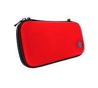 Stealth Étui de voyage rigide de qualité supérieure compatible avec Nintendo Switch, Switch Lite et Switch OLED - avec doublure en coton doux et rangement Velcro Rouge fluo et bleu, rouge/bleu, Étui