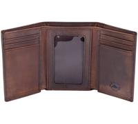 Stealth Mode Porte-Monnaie en Cuir Marron pour Hommes avec Blocage RFID