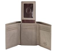 Stealth Mode Portefeuille à Trois Volets - Portefeuille avec Blocage RFID avec Porte-Carte d'identité - Étui en Cuir pour Argent, Cartes de crédit - Organiseur pour Homme, Portefeuille divisé