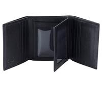 Stealth Mode Portefeuille RFID à Trois Volets en Cuir pour Homme avec Porte-Carte d'identité Rabattable