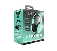 STEALTH Panther Mint - Casque de Jeu Supra-auriculaire Compatible avec Consoles et PC avec Micro Flexible, Prise Jack 3,5 mm, câble de 1,5 m, léger, Confortable et Durable