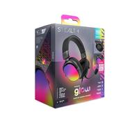 STEALTH RADAR Casque de jeu lumineux - Noir brillant, compatible avec les consoles de jeu, les mobiles et les PC