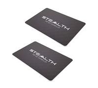 Stealth Shield Carte Blocage RFID - Bloqueur RF/NFC pour la Protection des Cartes Bancaires - Sécurité du Portefeuille Contre la Numérisation Illégale sans Contact (Noir - Pack de Deux)