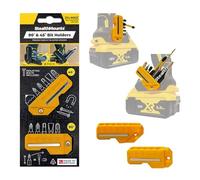 StealthMounts Dewalt 45° & 90° Jaune Support d'embouts magnétiques | Organisateur d'embouts de perceuse | Parfait pour les forets et embouts Dewalt | Maintien ferme |Facile à utiliser (Lot de 2)