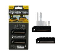 StealthMounts Dewalt XR et Flexvolt Support d'embouts magnétiques | Organisateur d'embouts de perceuse | Parfait pour les forets et embouts Dewalt | Maintien ferme | Facile à utiliser (Lot de 2) Noir