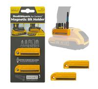 StealthMounts Dewalt XR et Flexvolt Support d'embouts magnétiques | Organisateur d'embouts de perceuse | Parfait pour les forets et embouts Dewalt | Maintien ferme | Facile à utiliser (Lot de 2) Jaune